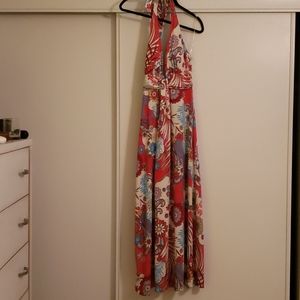 Flower maxi halter dress